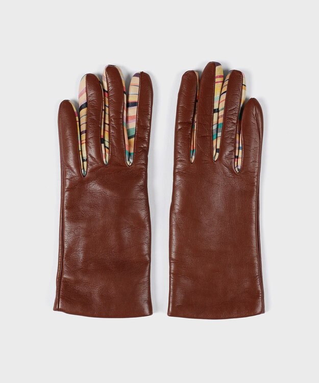 Paul Smith スワールトリム レザーグローブ キャメル
