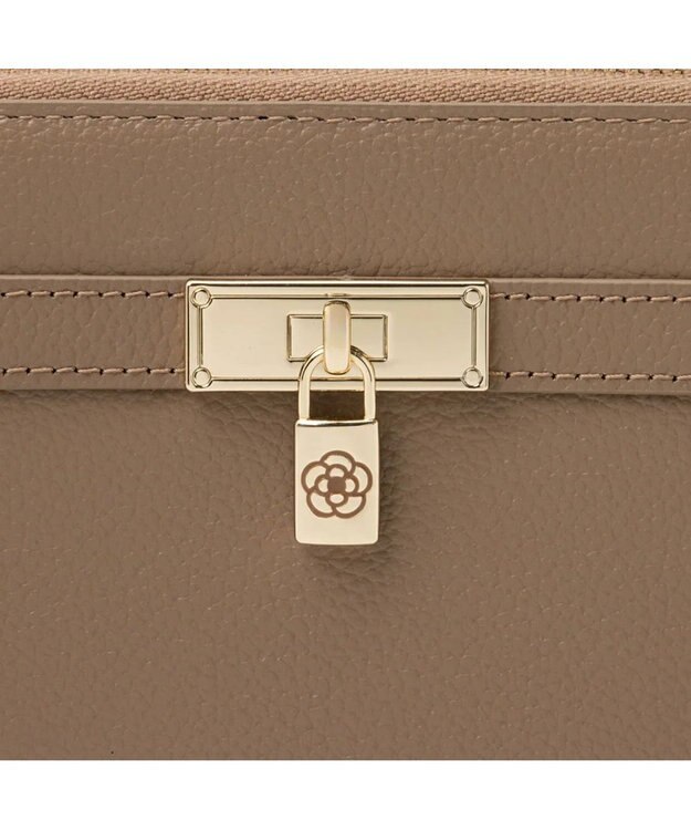 CLATHAS イヴェット ラウンド長財布 グレージュ