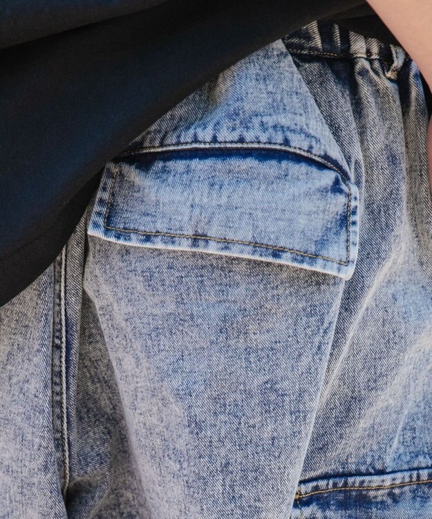 WEGO デニムカーゴパンツ デニム淡加工色