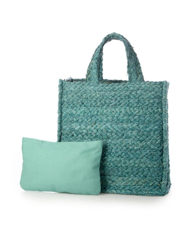 UNBILLION カカトゥ kakatoo / ラフィアスクエアトートバッグ グリーン