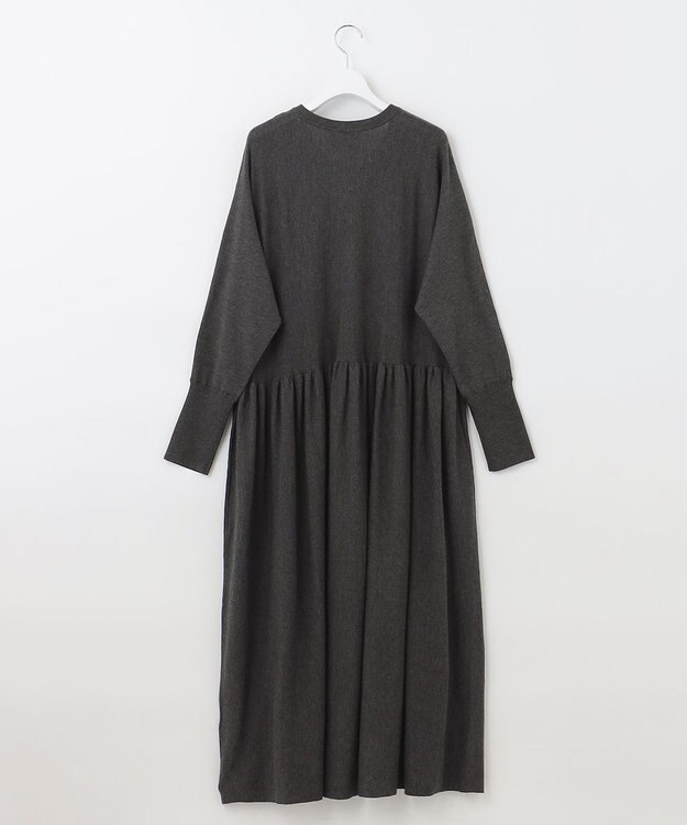 UNFILO 【新色追加】スタイルアップニット ワンピース グレー系