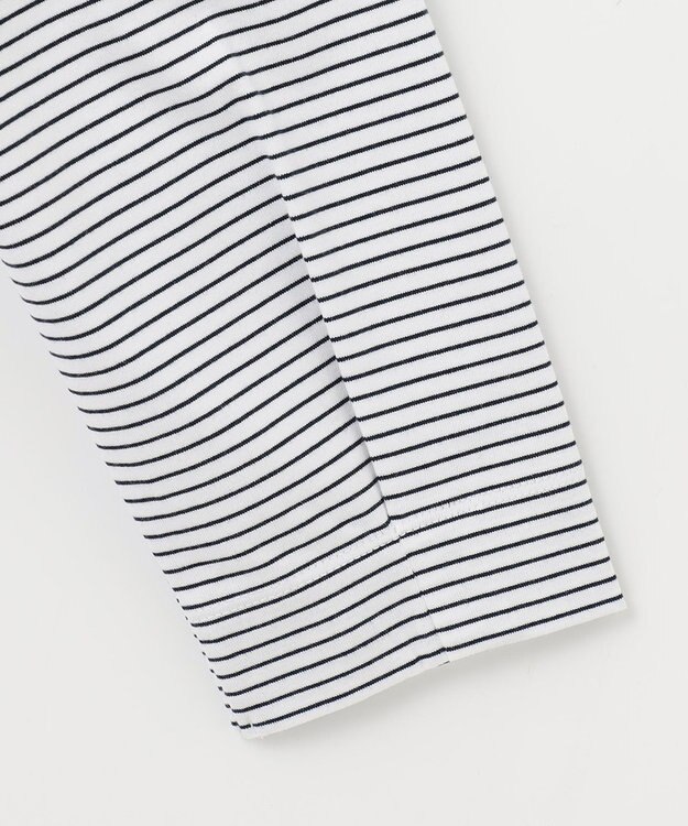 J.PRESS LADIES ニットパーツジャージー ボーダー カットソー ホワイト系1