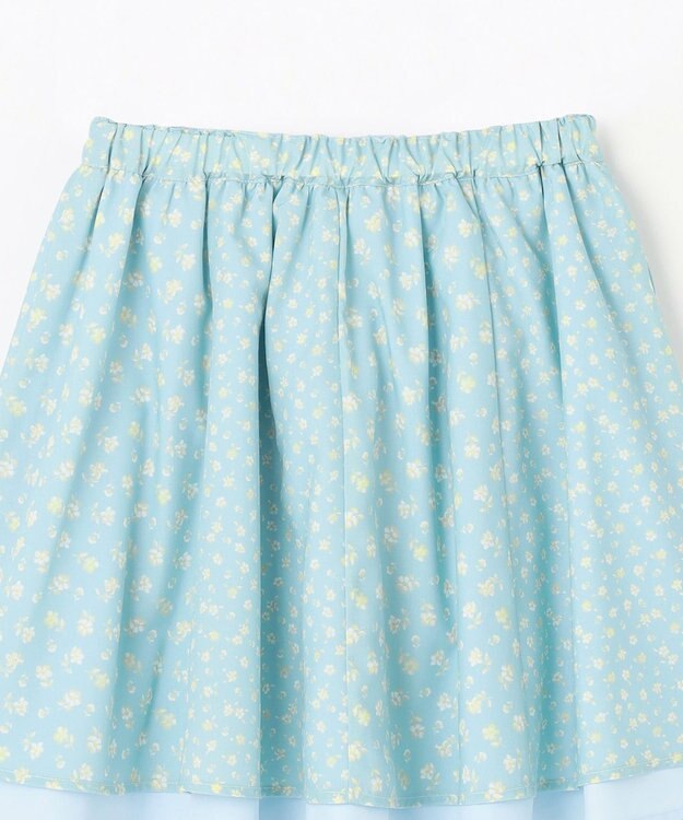 組曲 KIDS 【150-160㎝】フラワーパッチワークスカート サックスブルー系5