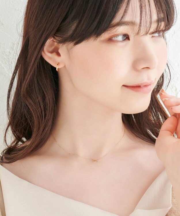 Phoebe 【K10】プレシャスクロスダイヤモンドネックレス/全長:40cm ゴールド