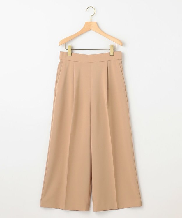 組曲 L 【ストレッチ・イージーケア】オシャクロス ガウチョパンツ ベージュ系