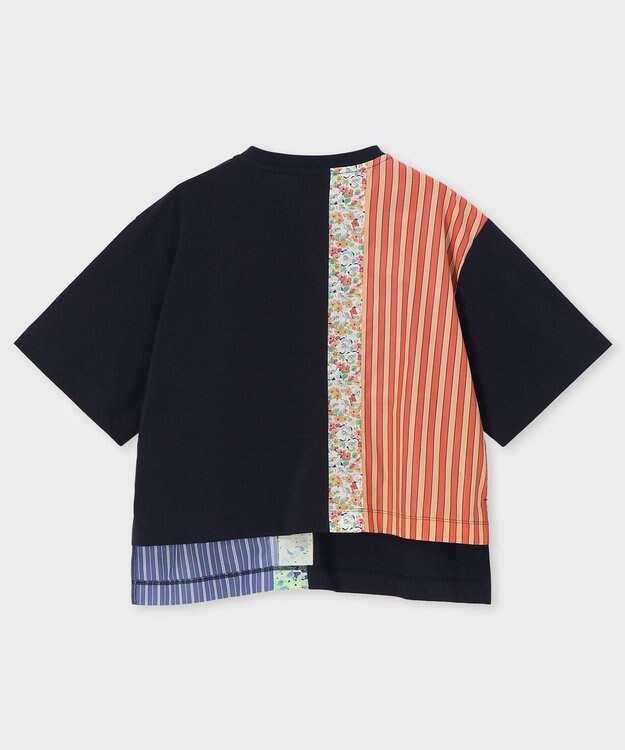 Paul Smith Floral Patchwork ミックスアップ 半袖Tシャツ ネイビー