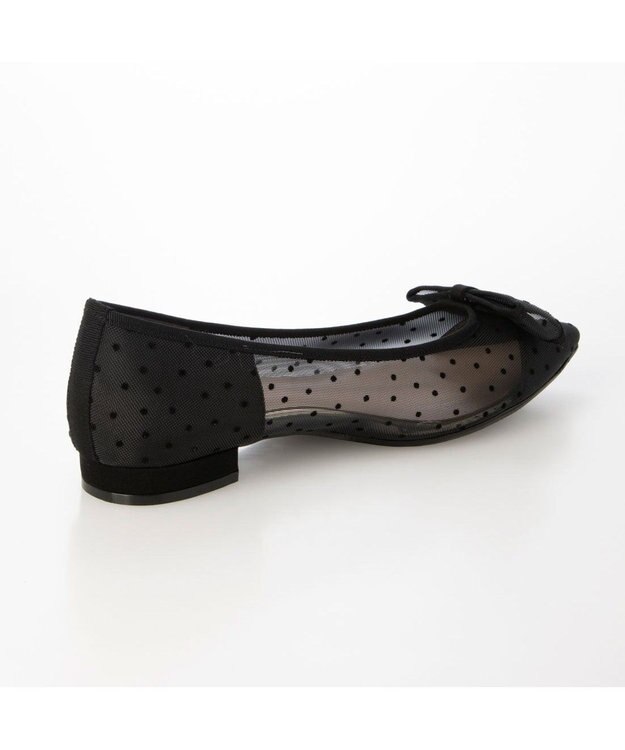 MODE ET JACOMO <carino>ドットチュールパンプス ブラック