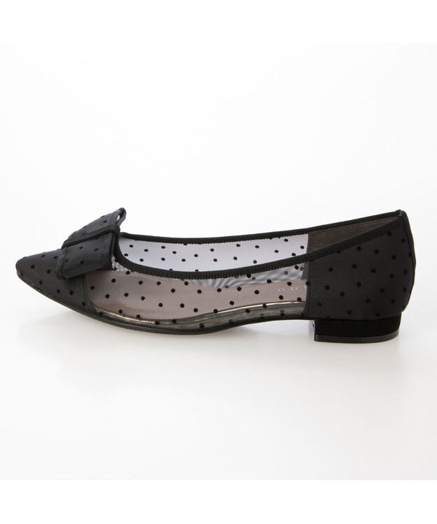 MODE ET JACOMO <carino>ドットチュールパンプス ブラック
