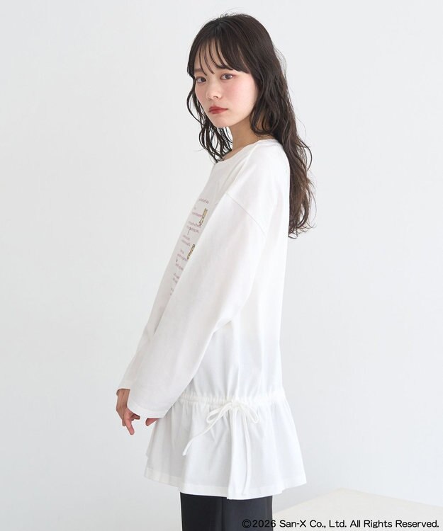 earth music&ecology 【予約】リラックマ×earth ブラウジングロンT オフホワイト