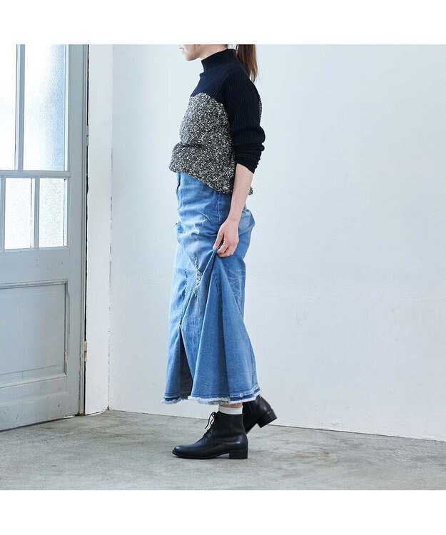 ing <ing>【WEB限定】【サスティナブルシリーズ】レースアップショートブーツ ブラック