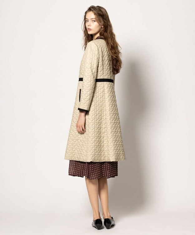 TOCCA 【消臭・洗える】CLOVER CARPET キルト中綿ロングコート ベージュ系