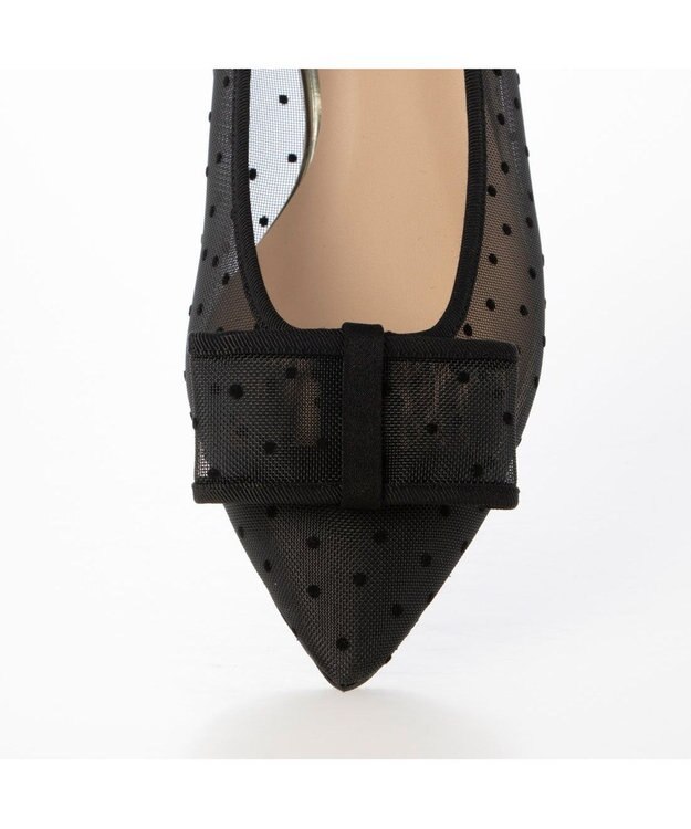 MODE ET JACOMO <carino>ドットチュールパンプス ブラック