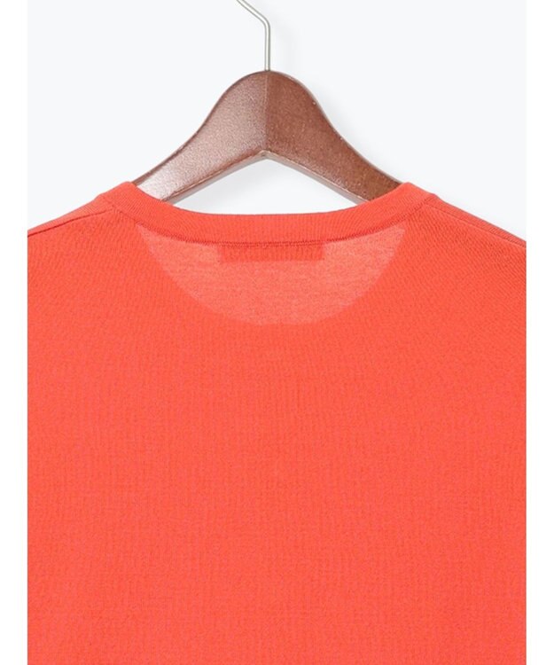 Te chichi 14G綿ポリクルーカーディガン オレンジ