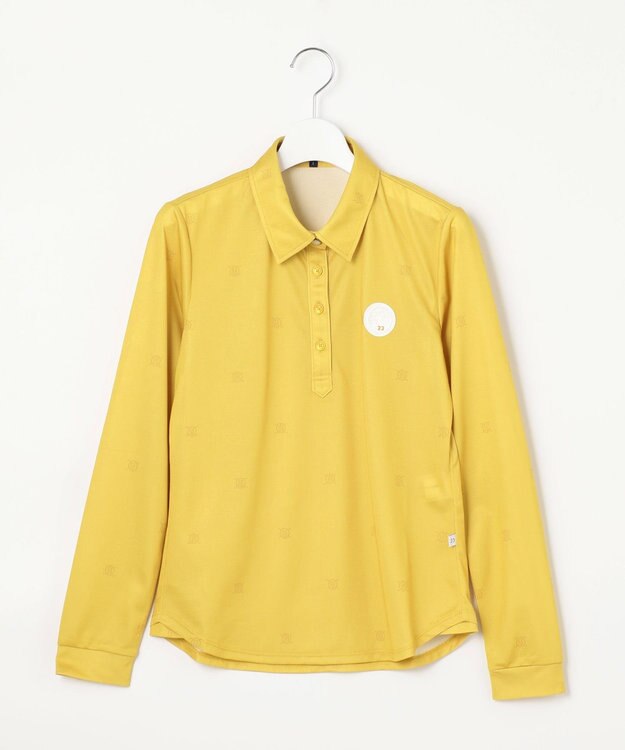 23区GOLF 【WOMEN】ワッペンプリント鹿の子シャツ キャメル系