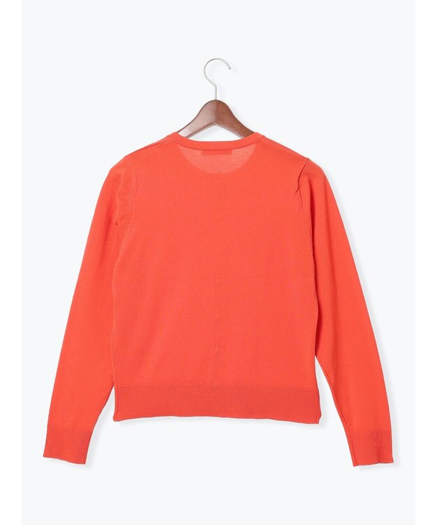 Te chichi 14G綿ポリクルーカーディガン オレンジ