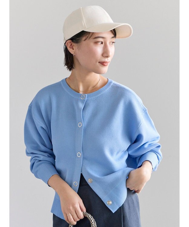 Te chichi 前後2WAYスウェットライクニット ブルー