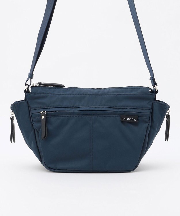 LA BAGAGERIE 【MONICA】サイドジップミニショルダーバッグ ネイビー