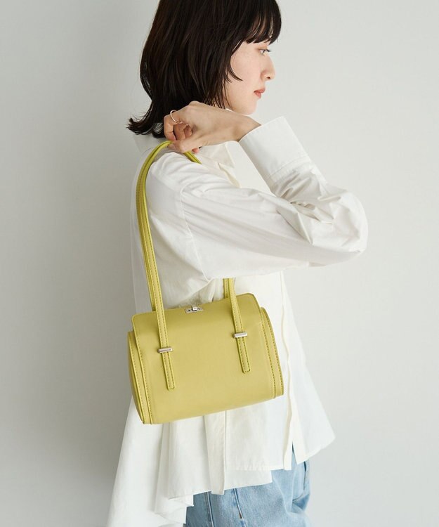 YECCA VECCA フェイクレザーミニボストンバッグ Yellow