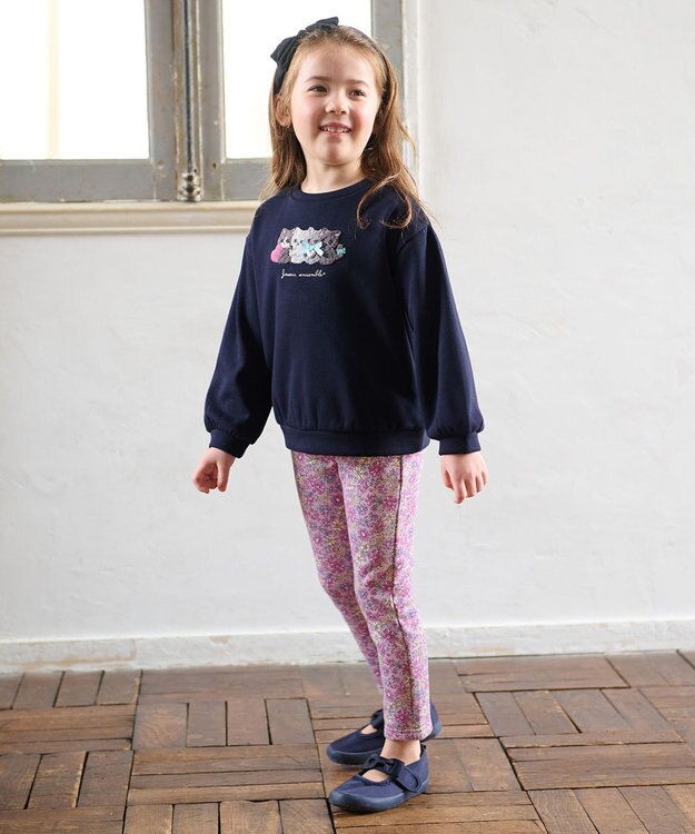 ANY KIDS 7days裏シャギー総柄パンツ 花柄