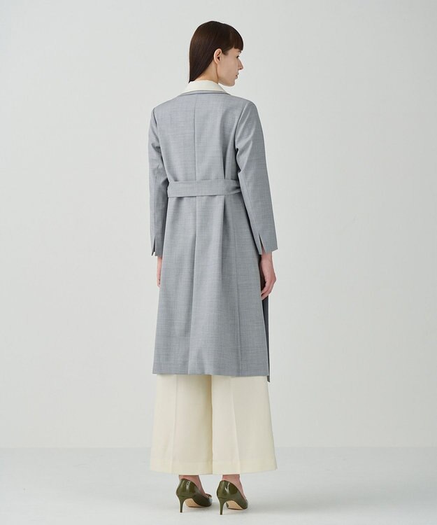 GRACE CONTINENTAL シルクウールコートドレス グレー