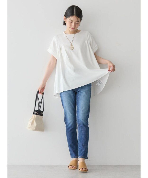 AMERICAN HOLIC フレアヘムフレンチスリーブカットプルオーバー Off White