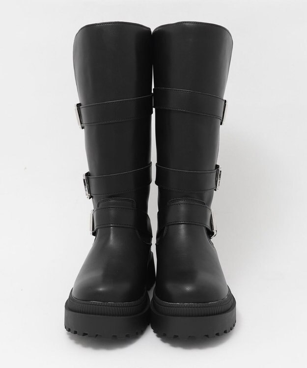WEGO サイドベルトロングブーツ ブラック