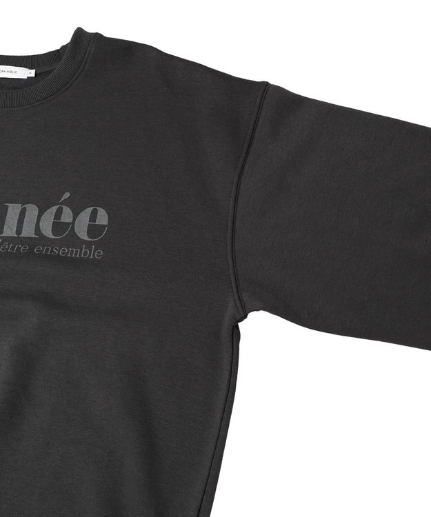 AMERICAN HOLIC フレンチロゴ裏起毛プルオーバー Charcoal Gray