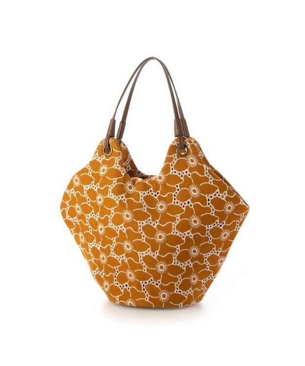 UNBILLION カシュカシュ cachecache / バケツ刺繍トートバッグ キャメル