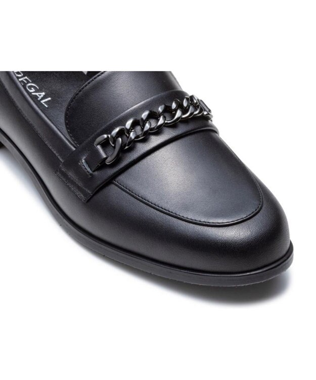 REGAL FOOT COMMUNITY 【リーガルレディース】F60R 晴雨兼用チェーンローファー フラットシューズ ブラック
