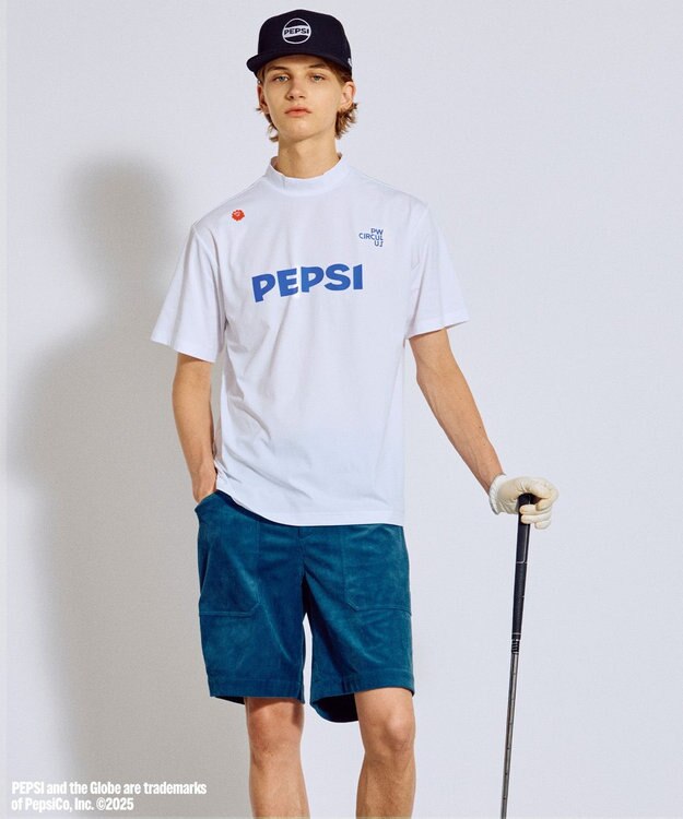 PW CIRCULUS 〈Pepsiコラボ〉【UNISEX】Pepsi 9-LOGO モックネックT ホワイト系