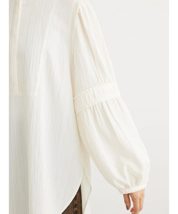 Green Parks 表面変化比翼シャツチュニック Ivory