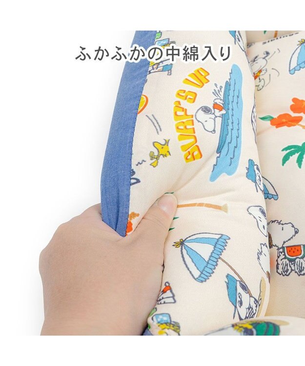 PET PARADISE スヌーピー クール 四角カドラー 《サマーバケーション柄》 Ｍ ホワイト×ブルー