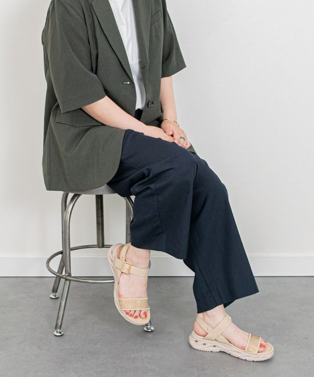 Bridget Birkin 【VINCULUM】ラインストーンフレックスソールサンダル ベージュ