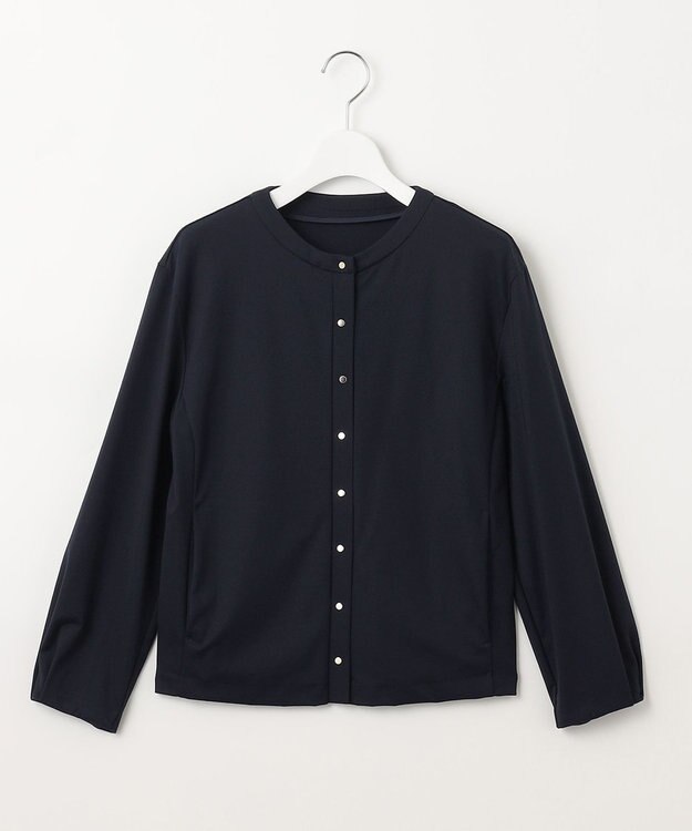 J.PRESS LADIES L 【洗える】Hari-Puru jersey カーディガン ネイビー系