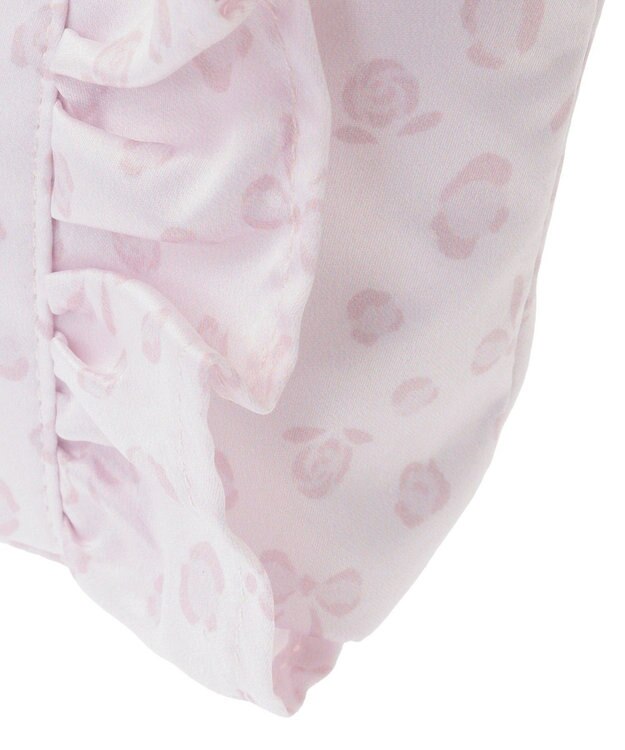 Maison de FLEUR リボンレオパードフリルポーチ Light Pink