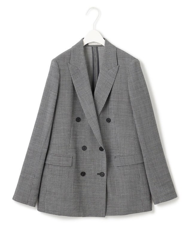 ICB ウール2WAYストレッチ ダブルブレストジャケット 無地柄系