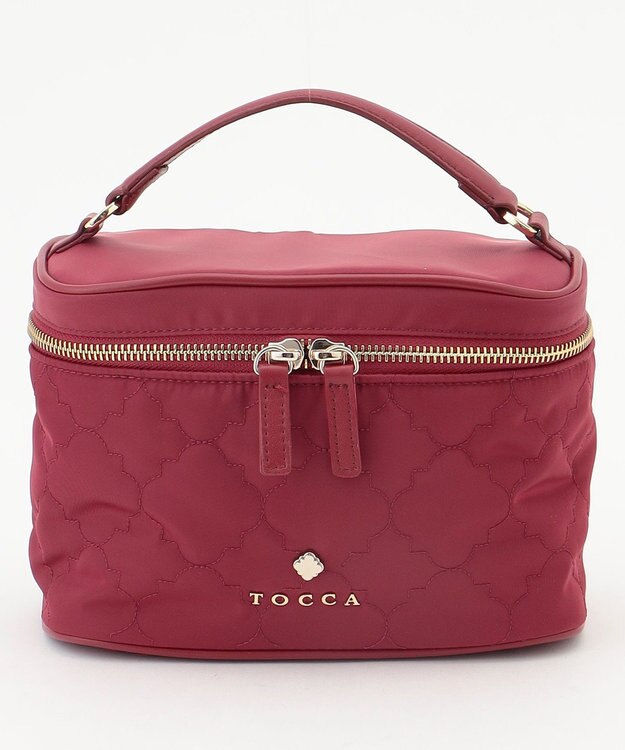 TOCCA CHECKER CLOVER VANITY ヴァニティバッグ レッド系