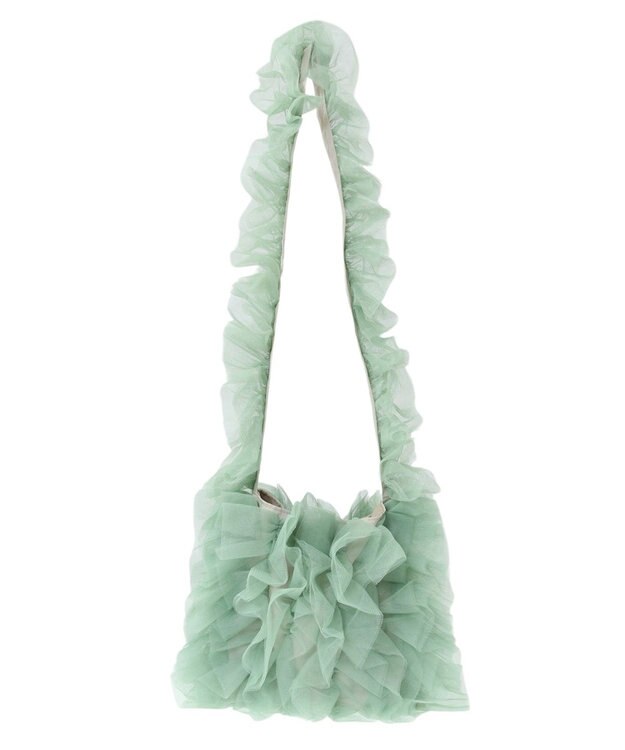 Green Parks ・ＱＵＯＮ　チュールフリルミニショルダー Green