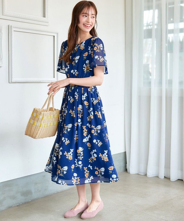 Tiaclasse パターンマルシェバッグ ベージュ