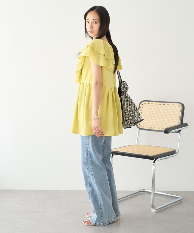 earth music&ecology ラッフルフリルワンピース Yellow