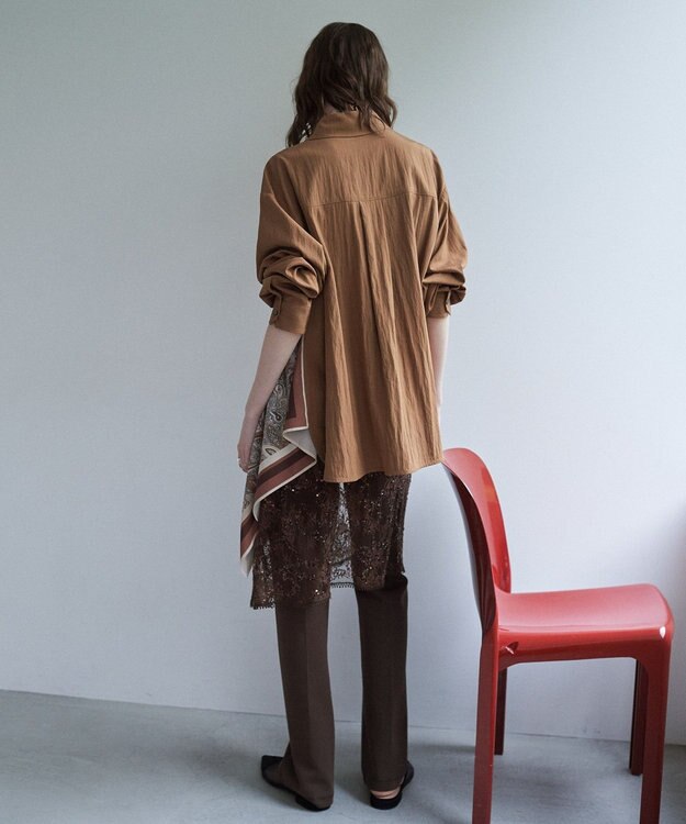 YECCA VECCA ストレッチセンターシームフレアパンツ Brown