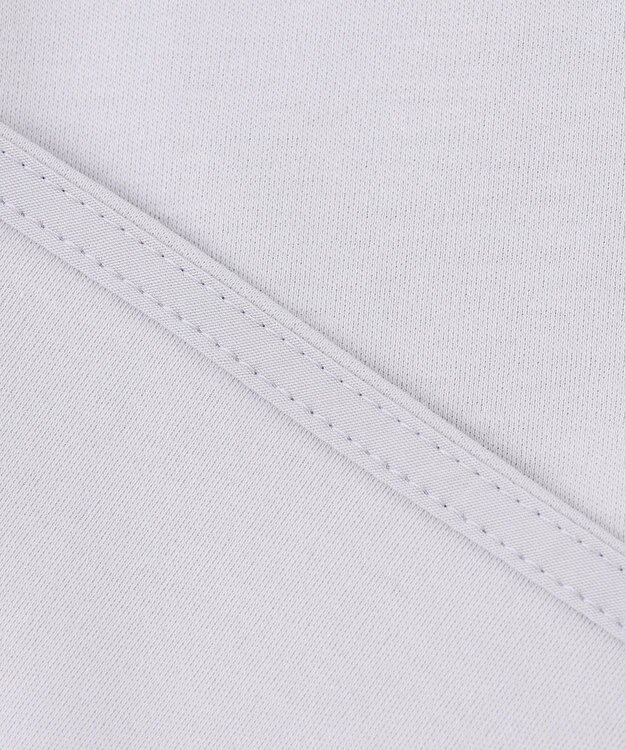 J.PRESS LADIES L シャツジャージー バンドカラー カットソー ライトグレー系