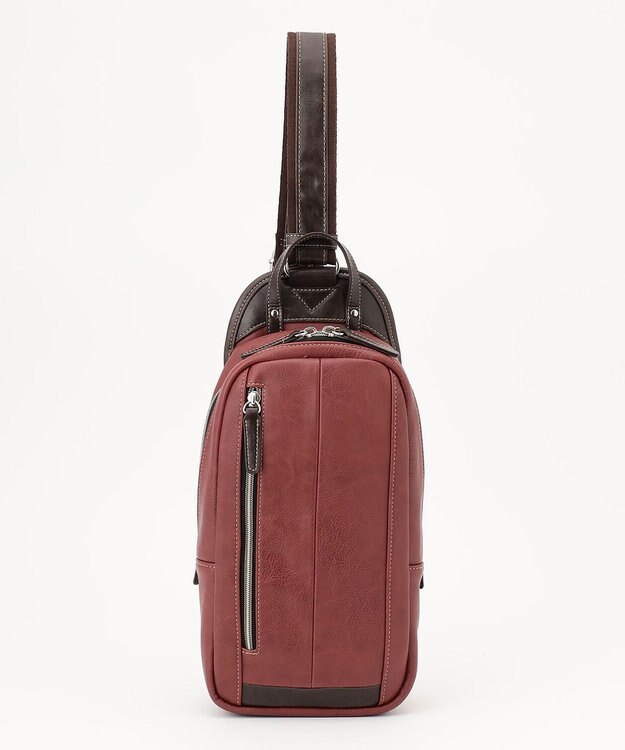 UNBILLION Otias アンティーク仕上げタイプ合皮ボディバッグS レッド