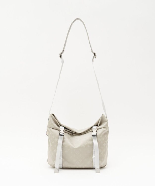 russet ナイロンジャガードメタルバックルショルダーバッグ M(CE-1671) Ecru