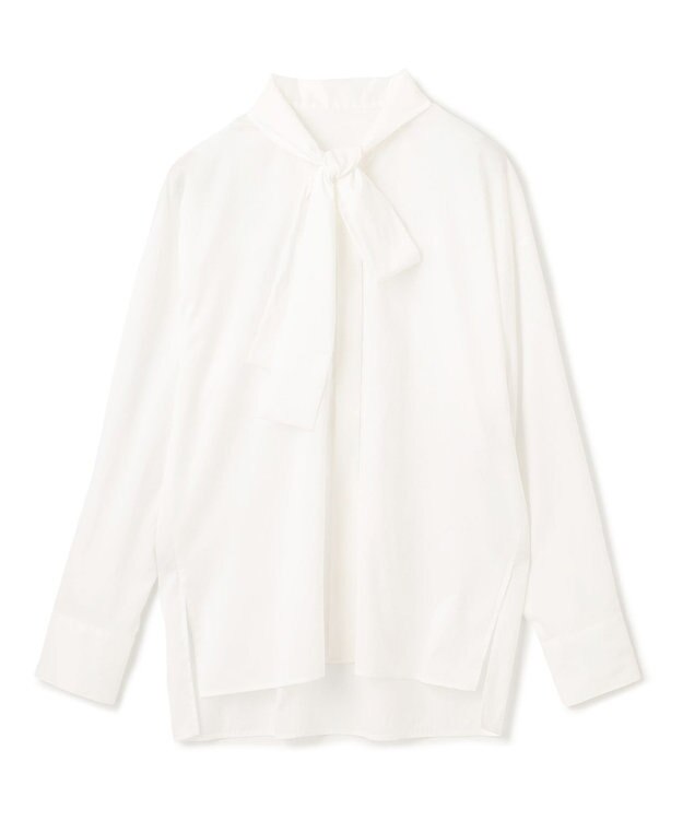 uncrave シルクライクタフタ ボウタイブラウス オフ