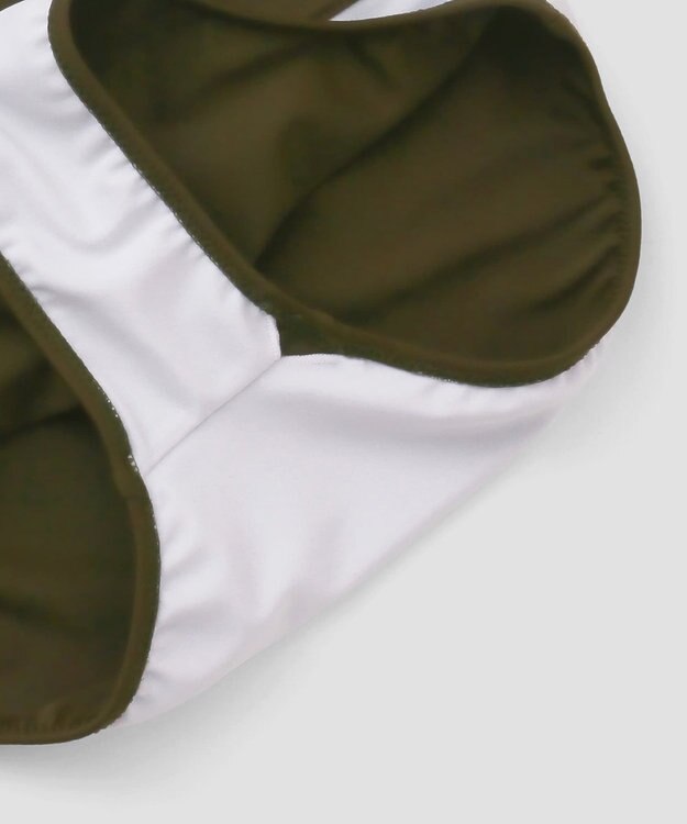 San-ai Resort（三愛水着楽園） 【SALE】ノンワイヤー水着　【San-ai Resort（サンアイリゾート）】 ホワイト×カーキ