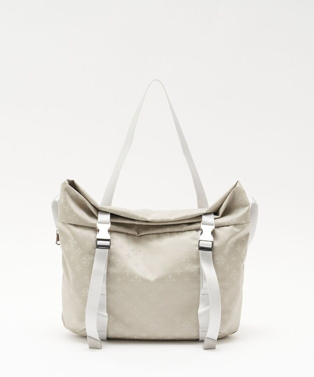 russet ナイロンジャガードメタルバックルショルダーバッグ M(CE-1671) Ecru