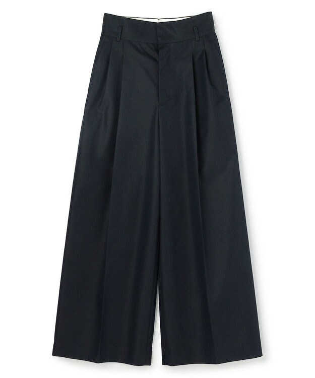 uncrave チノギャバジン ワイドトラウザー ネイビー