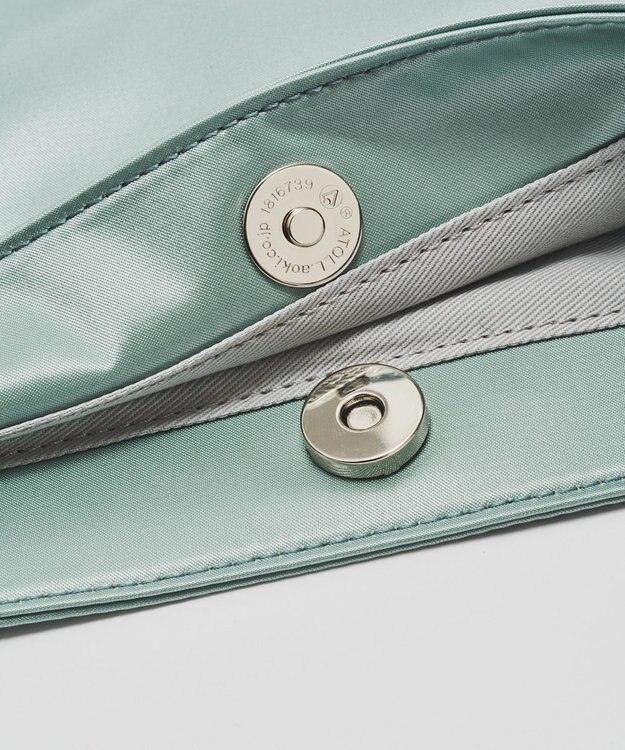 russet バイカラーレザーベルトフラットショルダーバッグ(SF-278) Sax