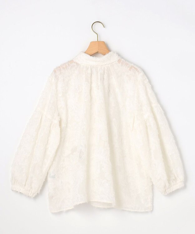 組曲 L 【KUMIKYOKU NAVY / 前後着用可】ヘアリーシフォン ブラウス アイボリー系